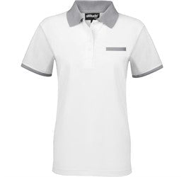 Ladies Caliber Golf Shirt-L-White-W