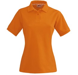 Ladies Crest Golf Shirt-M-Orange-O