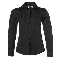 Ladies Long Sleeve Bayport Shirt - Black Only-