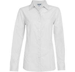 Ladies Long Sleeve Empire Shirt-L-White-W
