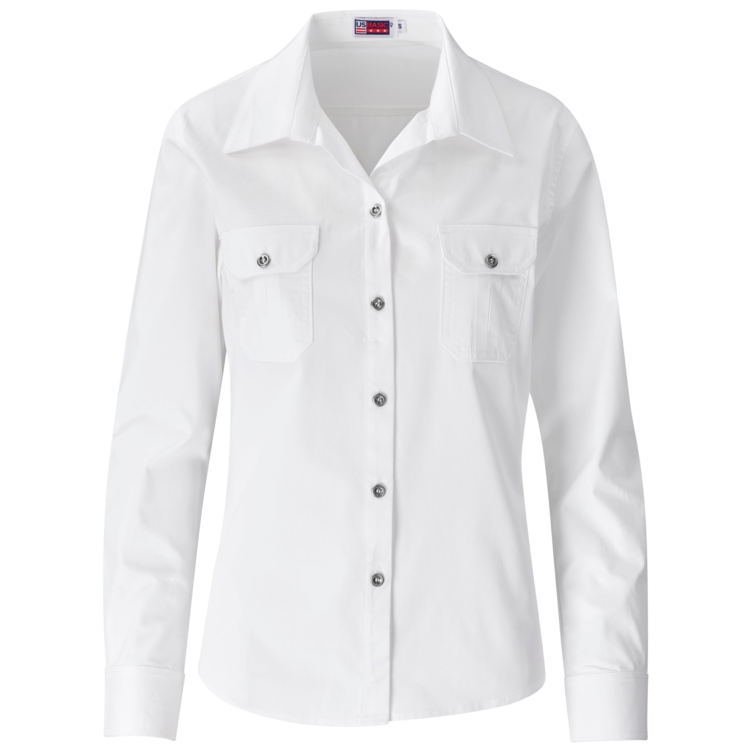 Ladies Long Sleeve Wildstone Shirt-Shirts & Tops-L-White-W