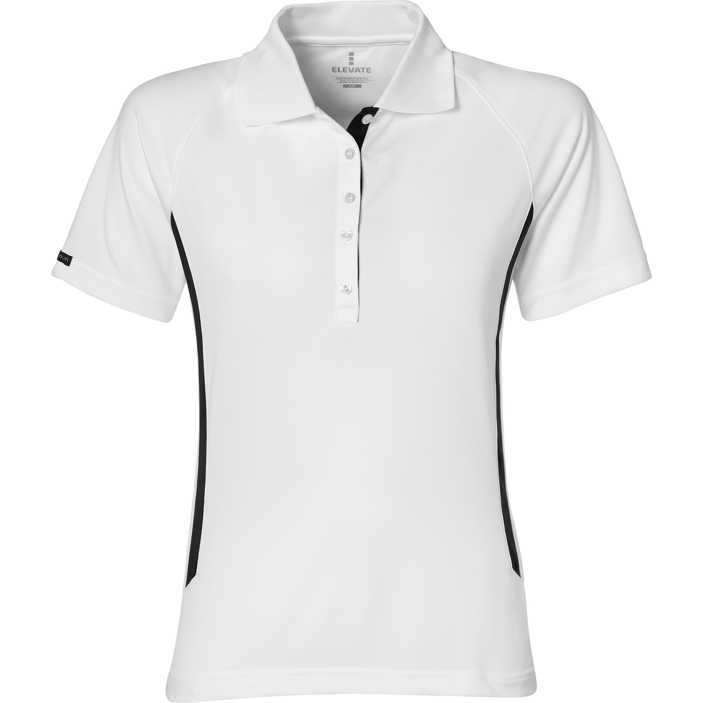 Ladies Mitica Golf Shirt - Navy Only-L-White-W