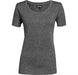 Ladies Oregon Melange T-Shirt-L-Charcoal-C