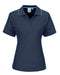 Ladies Resort Golf Shirt - White Only-L-Navy-N