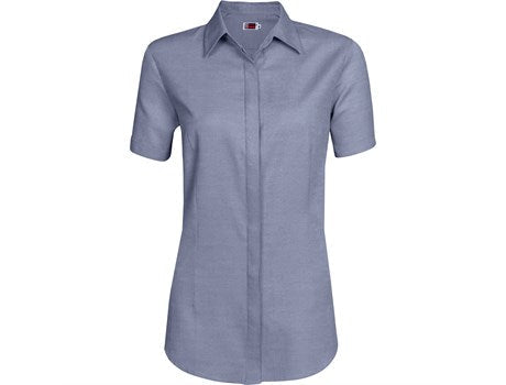 Ladies Short Sleeve Wallstreet Shirt - Blue Only-