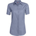 Ladies Short Sleeve Wallstreet Shirt - Blue Only-L-Navy-N