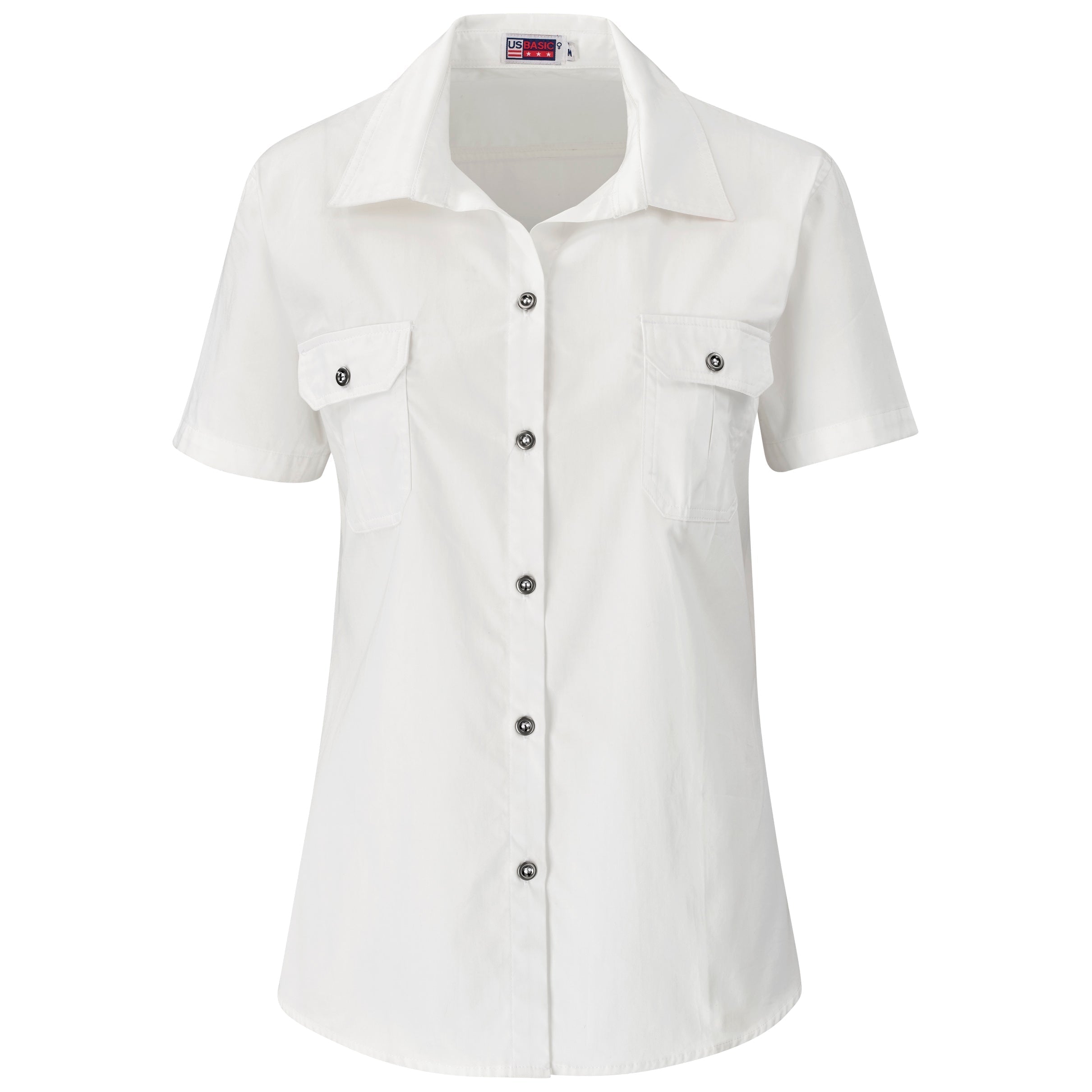 Ladies Short Sleeve Wildstone Shirt-Shirts & Tops-L-White-W