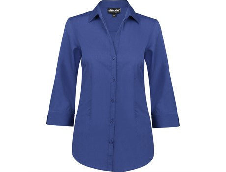 Ladies ¾ Sleeve Viscount Shirt - Royal Blue Only-