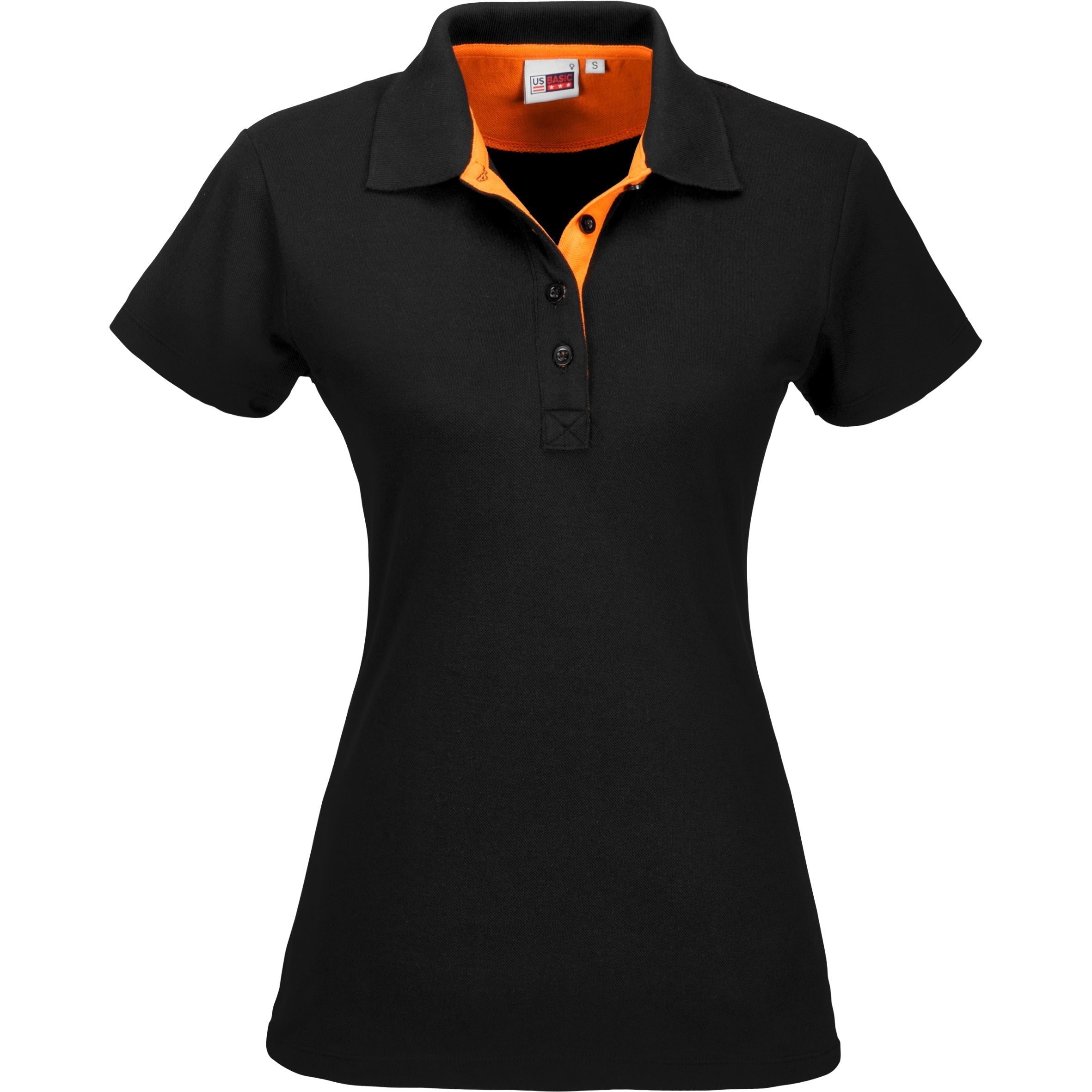 Ladies Solo Golf Shirt-L-Orange-O