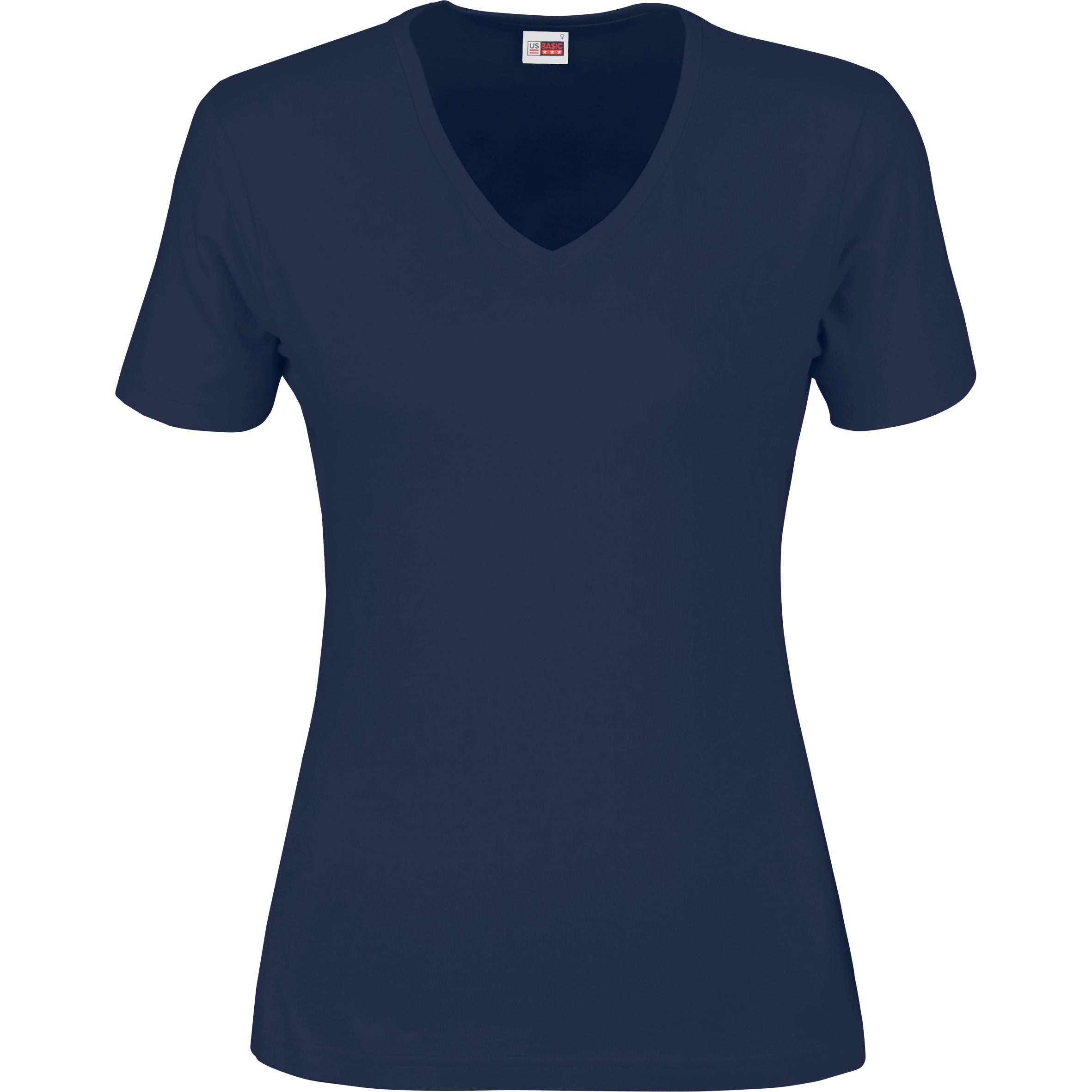 Ladies Super Club 165 V-Neck T-Shirt-L-Navy-N