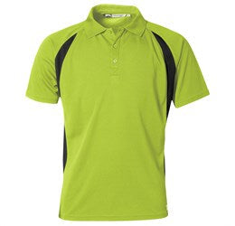 Mens Apex Golf Shirt - White Only-L-Lime-L