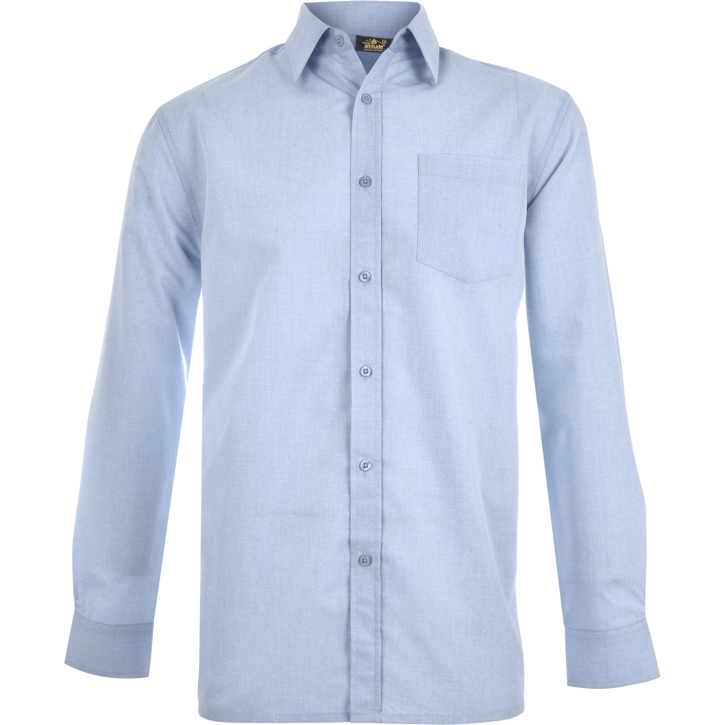 Mens Long Sleeve Apollo Shirt - Light Blue Only-