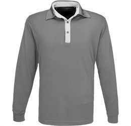 Mens Long Sleeve Pensacola Golf Shirt - Grey Only-