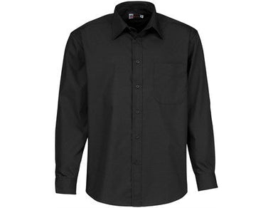 Mens Long Sleeve Washington Shirt - Black Only-