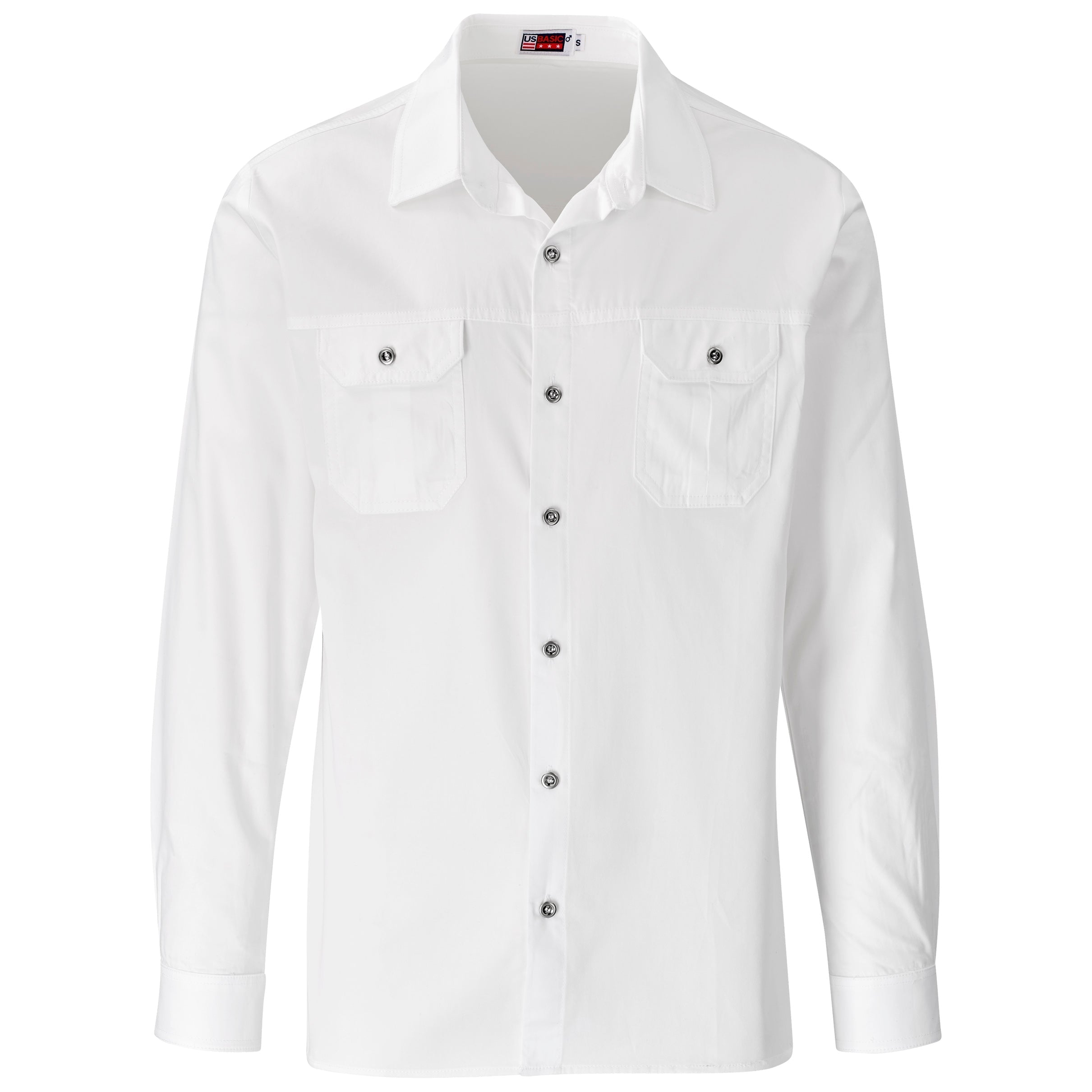 Mens Long Sleeve Wildstone Shirt-Shirts & Tops-L-White-W