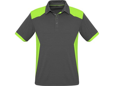 Mens Rival Golf Shirt - Grey Orange Only-