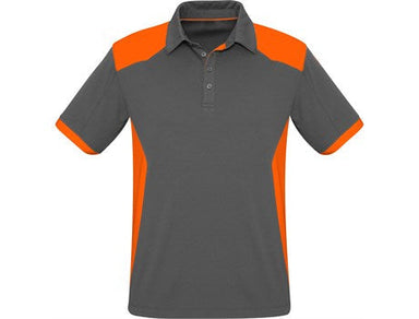 Mens Rival Golf Shirt - Grey Orange Only-