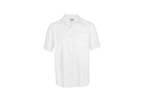 Mens Short Sleeve Seattle Twill Shirt - White Only-