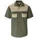 Mens Short Sleeve Serengeti 2-Tone Bush Shirt-