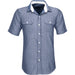 Mens Short Sleeve Windsor Shirt-L-Navy-N