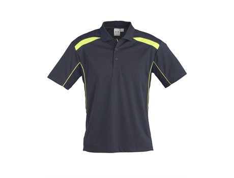 Mens United Golf Shirt - Navy Lime Only-
