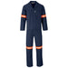 Technician 100% Cotton Conti Suit - Reflective Arms & Legs - Orange Tape-32-Navy-N