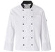 Unisex Long Sleeve Toulon Chef Jacket-Chef's Jackets-L-White-W