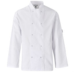 Unisex Long Sleeve Zest Chef Jacket-Chef's Jackets-L-White-W